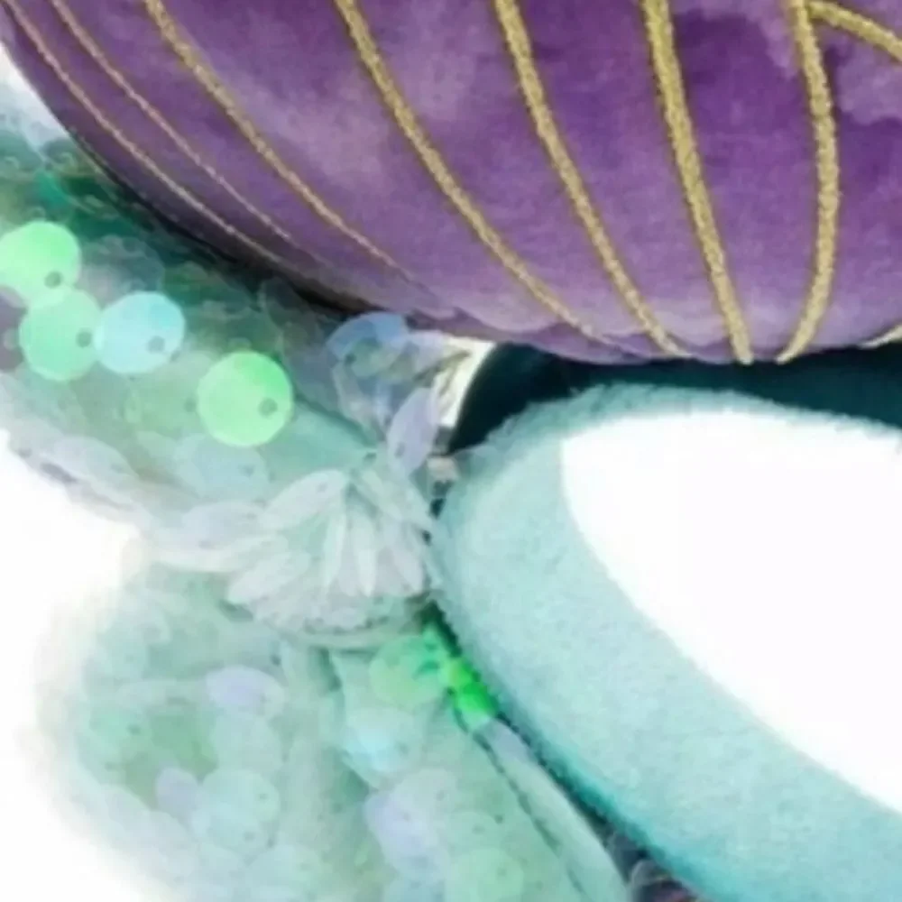 Disney Parks The Little Mermaid Ariel Iridescent Minnie Seashell Ears Headband.